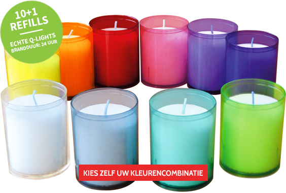 Refill-actie: 10+1 Q-Lights®, ieder combinatie mogelijk